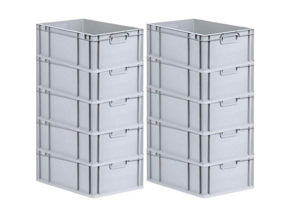 EUROBOX Nextgen Economy Griffe Geschlossen 22x40x60cm 44 Liter - Grau, Kunststoff (40/22/60cm) - PROREGAL