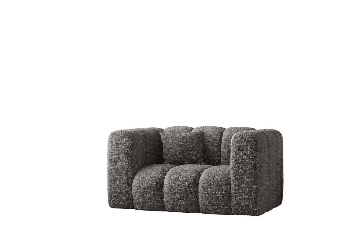 SESSEL Sofa Grand modular stoff Haga Graphit - Dunkelgrau, Holz (137/70/89cm) - Kaiser Möbel