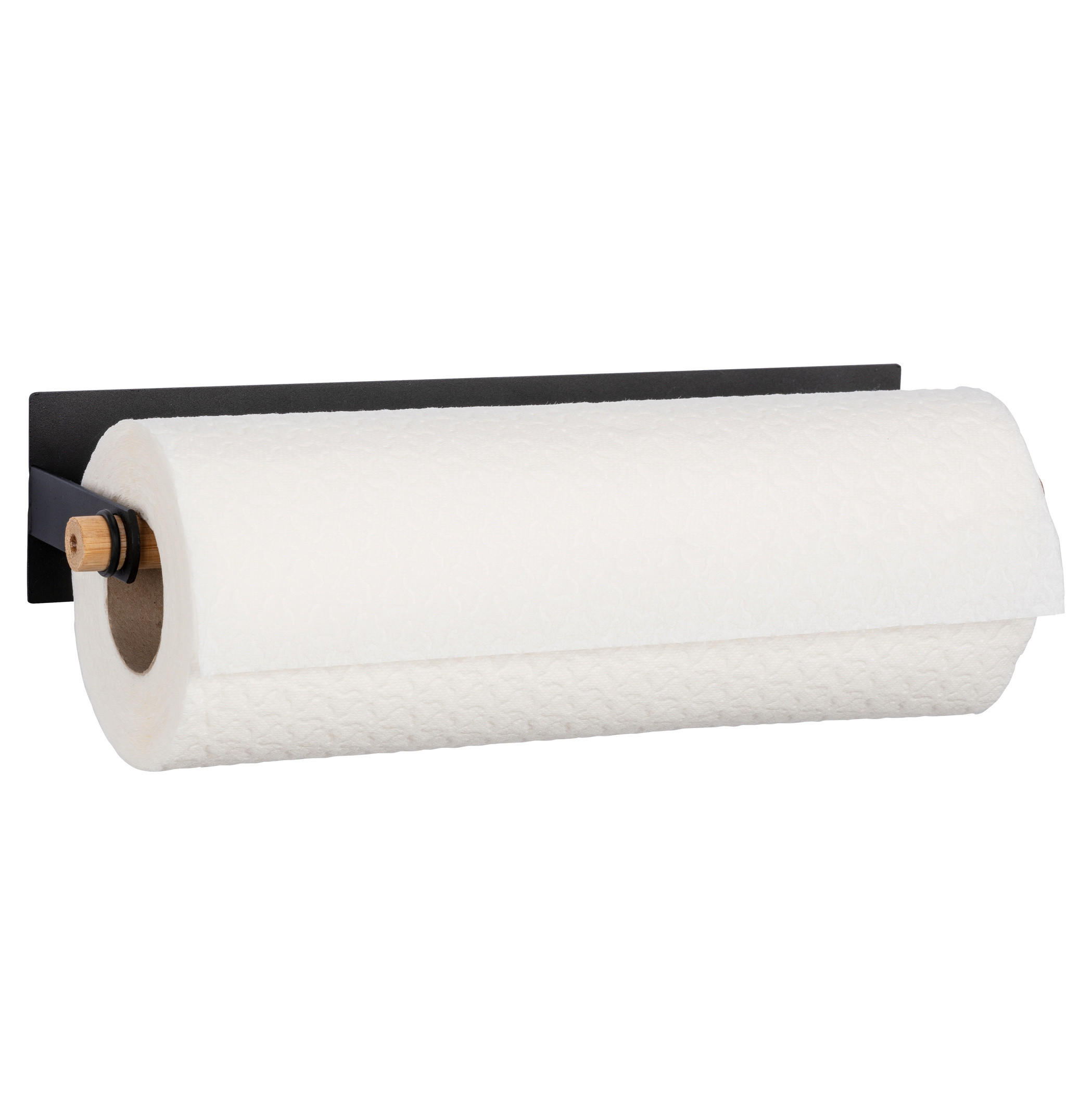 KÜCHENROLLENHALTER Magnetisch Bambus Magna 30 cm - Schwarz, Metall (30/6/8cm)