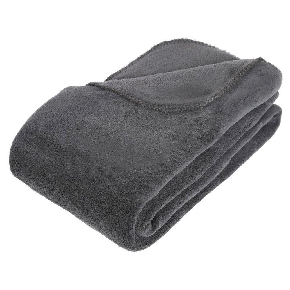FLEECEDECKE 180 cm - Dunkelgrau, Textil (180/230cm) - Atmosphera Createur d´interieur