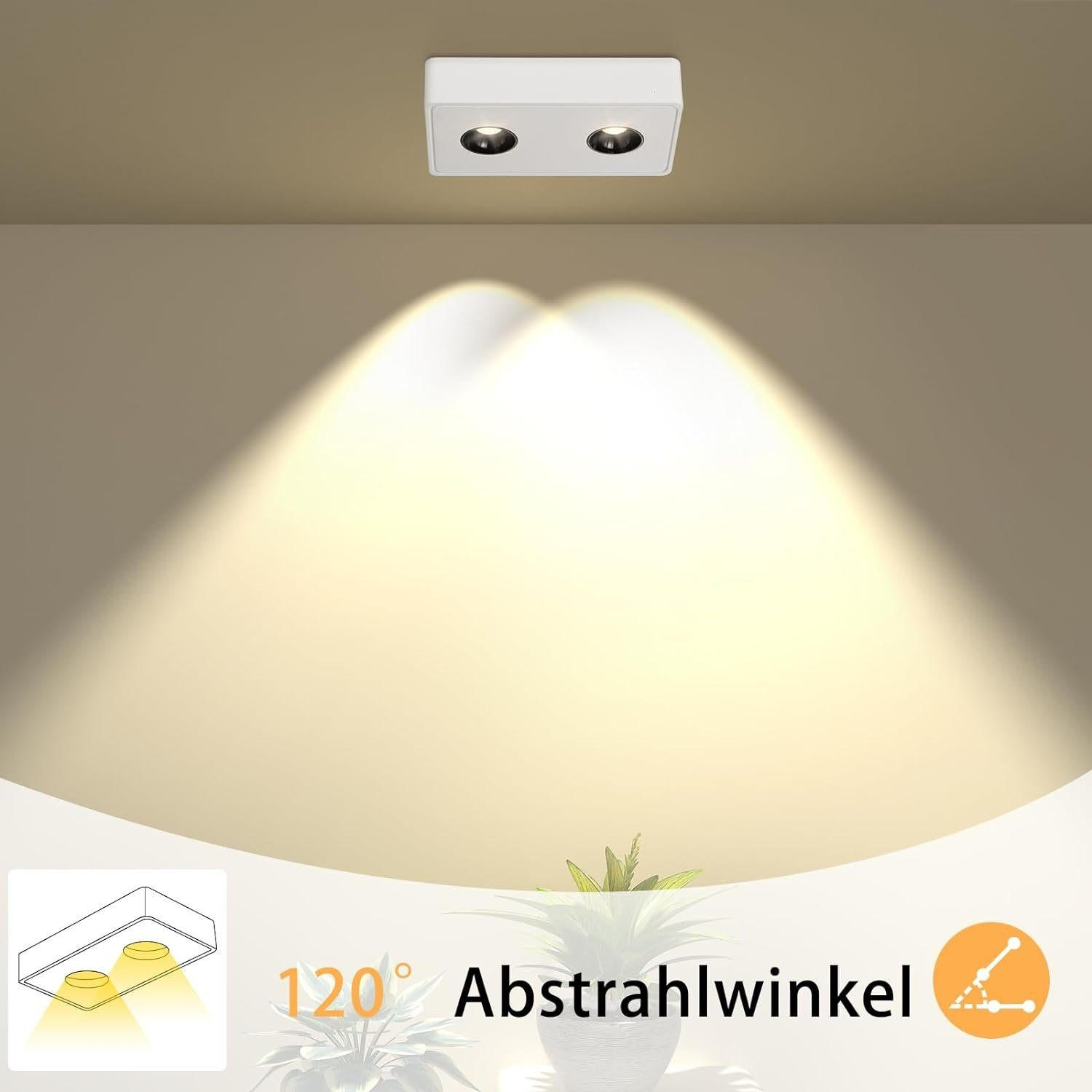 LED-DECKENLEUCHTE Traum 23/14/6 cm - Weiß, Metall (23/14/6cm) - Nettlife