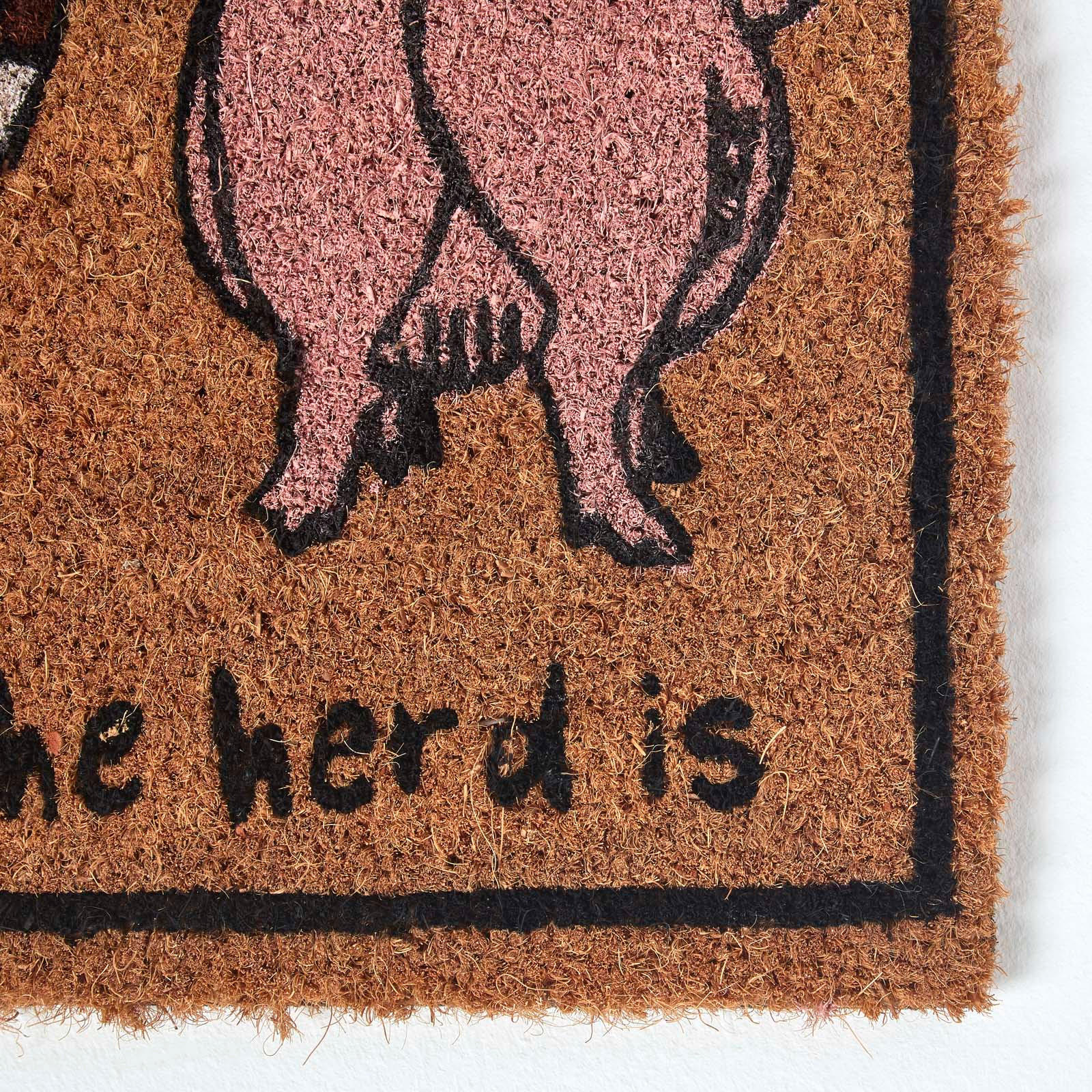 FUSSMATTE Home is where the herd is, Kokos 40/60 cm - Multicolor, Naturmaterialien (40/61cm) - Homescapes