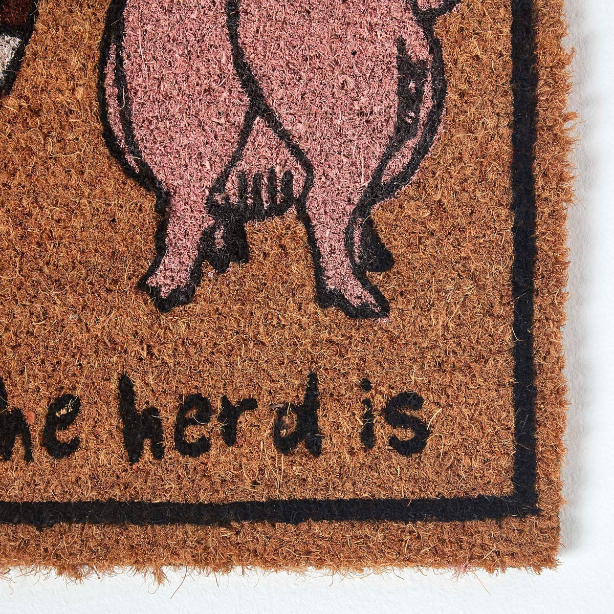 FUSSMATTE Home is where the herd is, Kokos 40/60 cm - Multicolor, Naturmaterialien (40/61cm) - Homescapes
