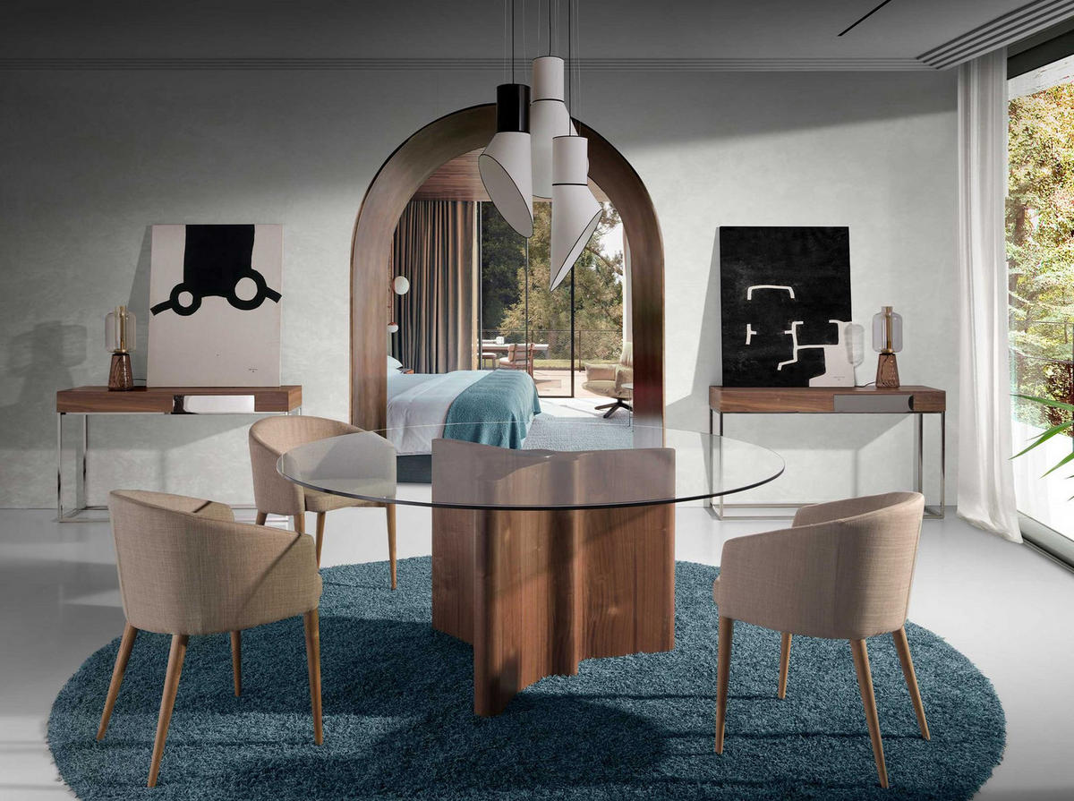 KONSOLENTISCH Rechteckiger aus Nussbaum und verchromtem Stahl 135/40/76 cm - Chromfarben/Edelstahlfarben, Holz/Holzwerkstoff (40/135/76cm) - ANGEL CERDA