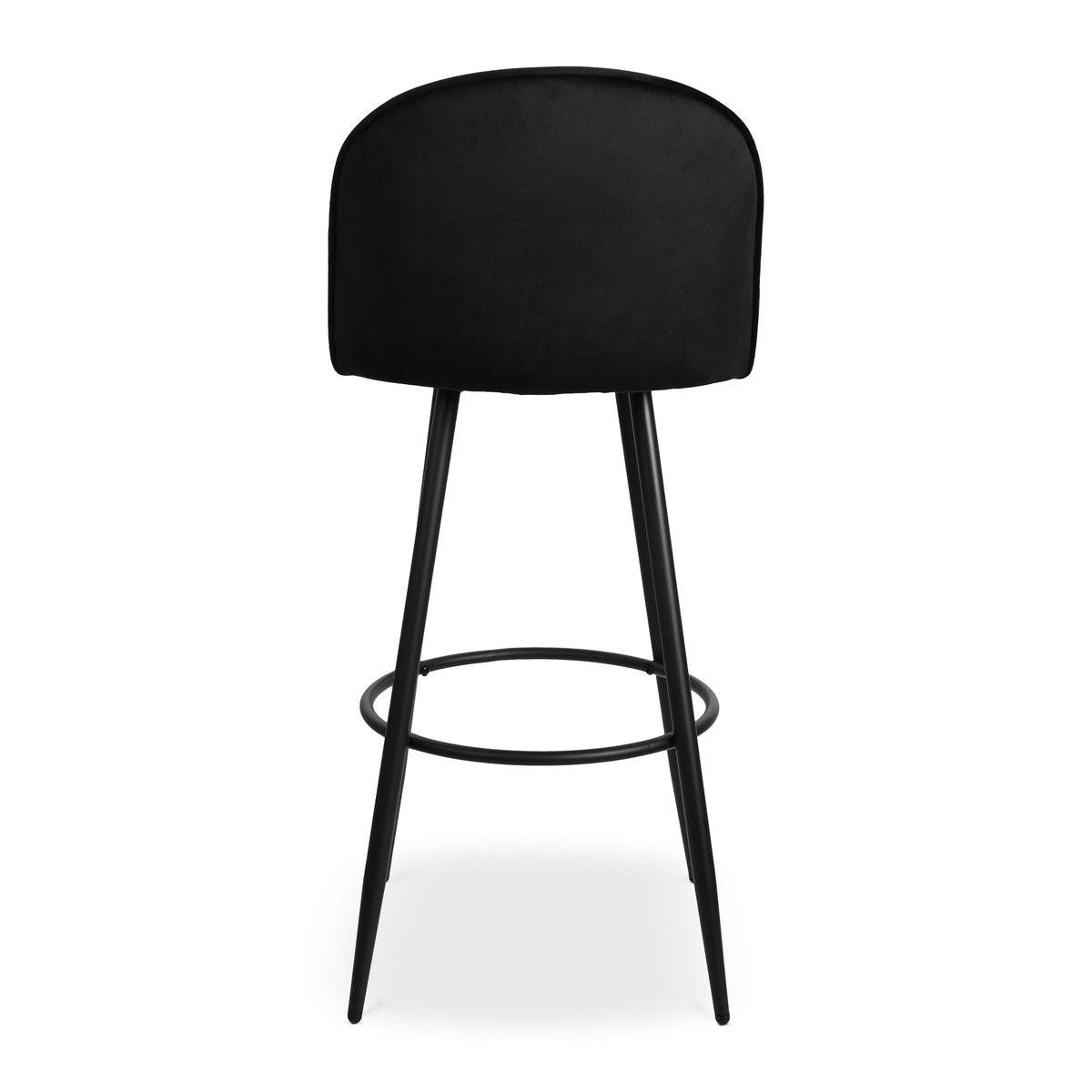 BARHOCKER (2er-set) aus samt - houndi 52/47/102 cm - Schwarz, Textil (47/102/52cm) - Calicosy