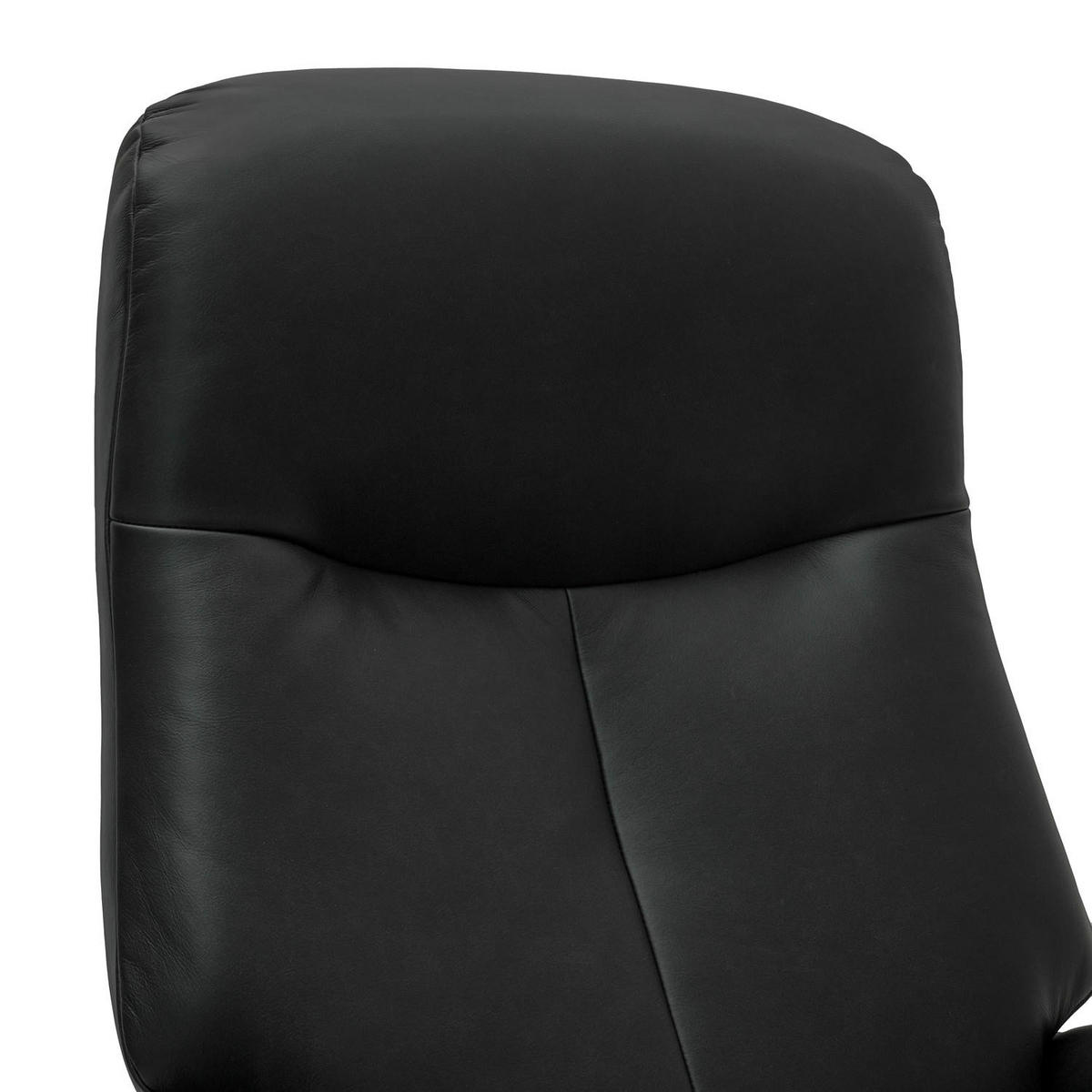 RELAXSESSEL Echtleder Schwarz - Schwarz, Leder/Metall (79/115/85cm) - Furnhouse