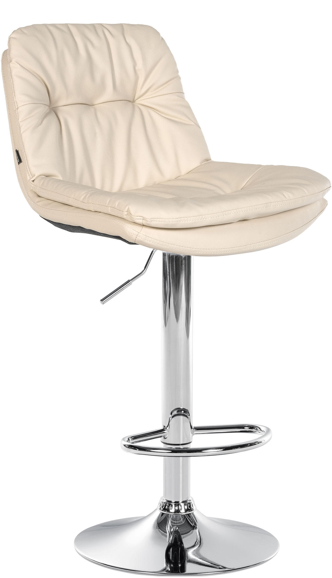 BARHOCKER Lederlook creme - Creme/Schwarz, Textil (46/92/54cm) - CLP