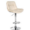 BARHOCKER Lederlook creme - Creme/Schwarz, Textil (46/92/54cm) - CLP