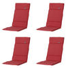 GARTENSTUHLKISSEN Panama 125/50 cm 4er-Set - Rot, Textil (50/3/125cm) - Madison