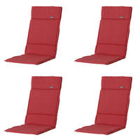GARTENSTUHLKISSEN Panama 125/50 cm 4er-Set - Rot, Textil (50/3/125cm) - Madison