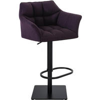 BARHOCKER Stoff Lila - Lila/Schwarz, Textil/Metall (64/88/45cm) - CLP