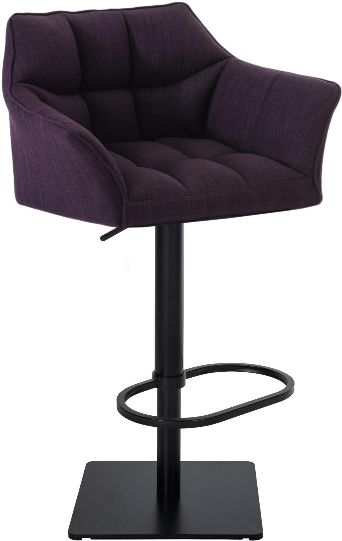 BARHOCKER Stoff Lila - Lila/Schwarz, Textil/Metall (64/88/45cm) - CLP