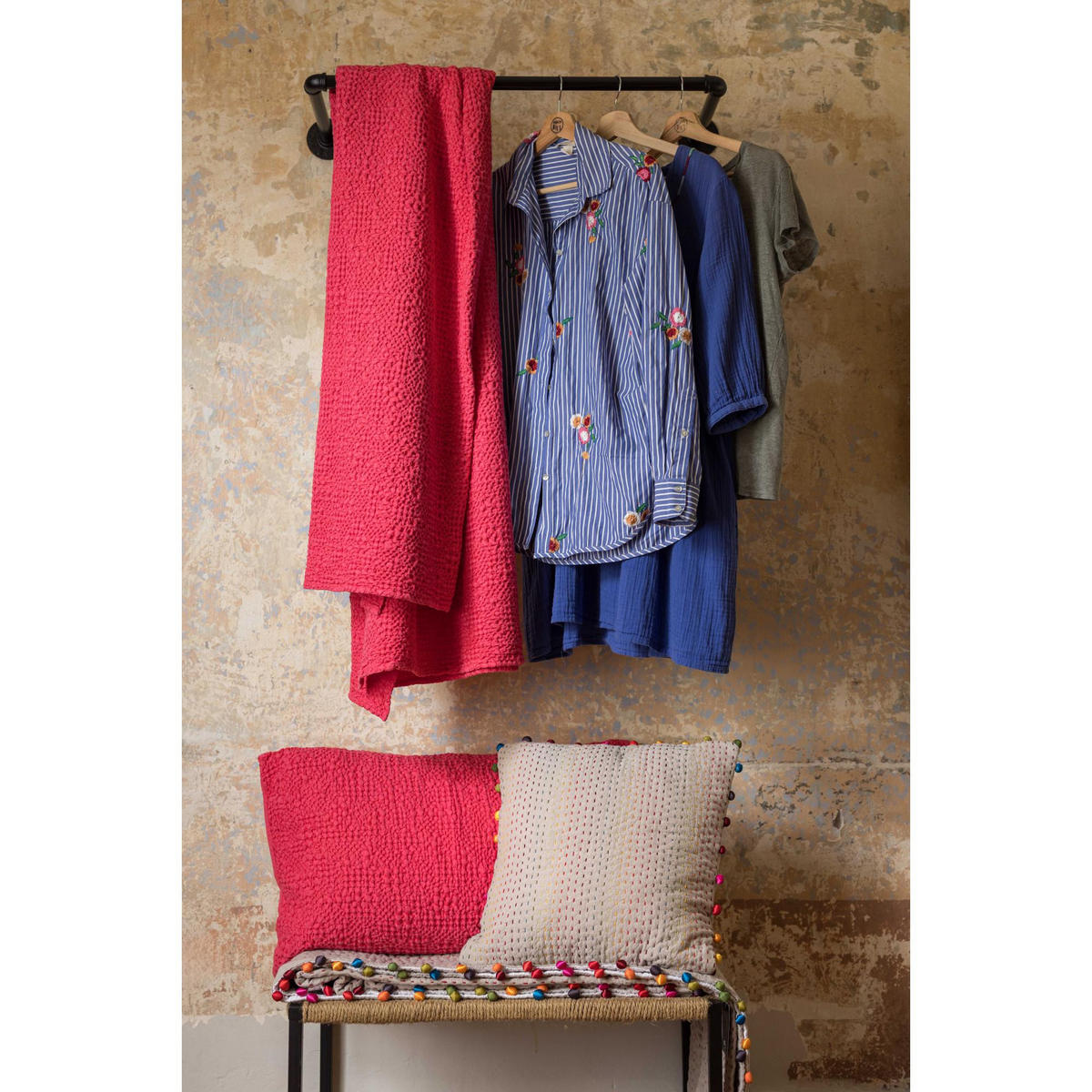KISSEN Gastounet multico 45 x 45 cm - Multicolor, Textil (45/45cm) - Vivaraise