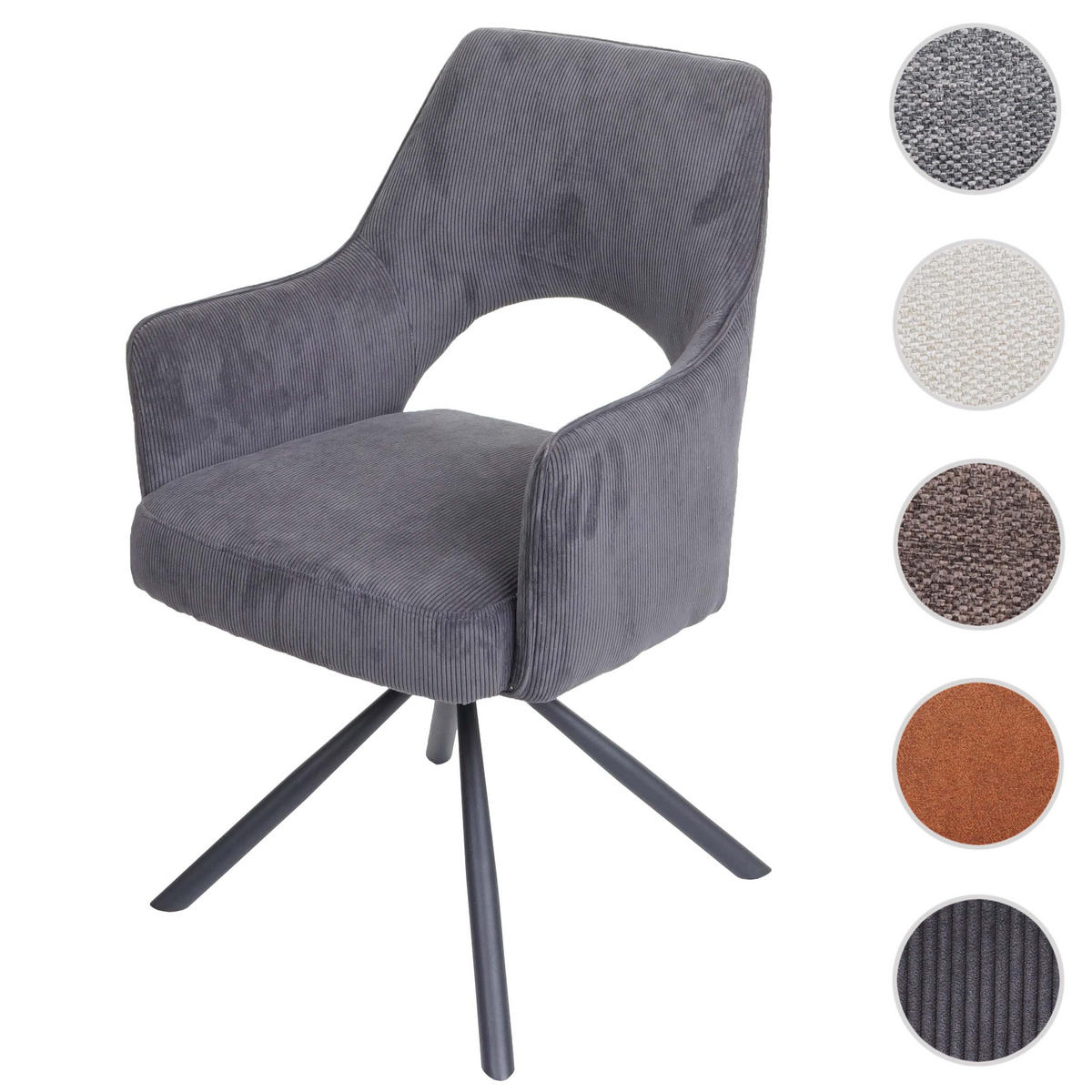 ESSZIMMERSTUHL K3 Braun, Grau - Braun/Grau, Textil (57/89/52cm) - MCW