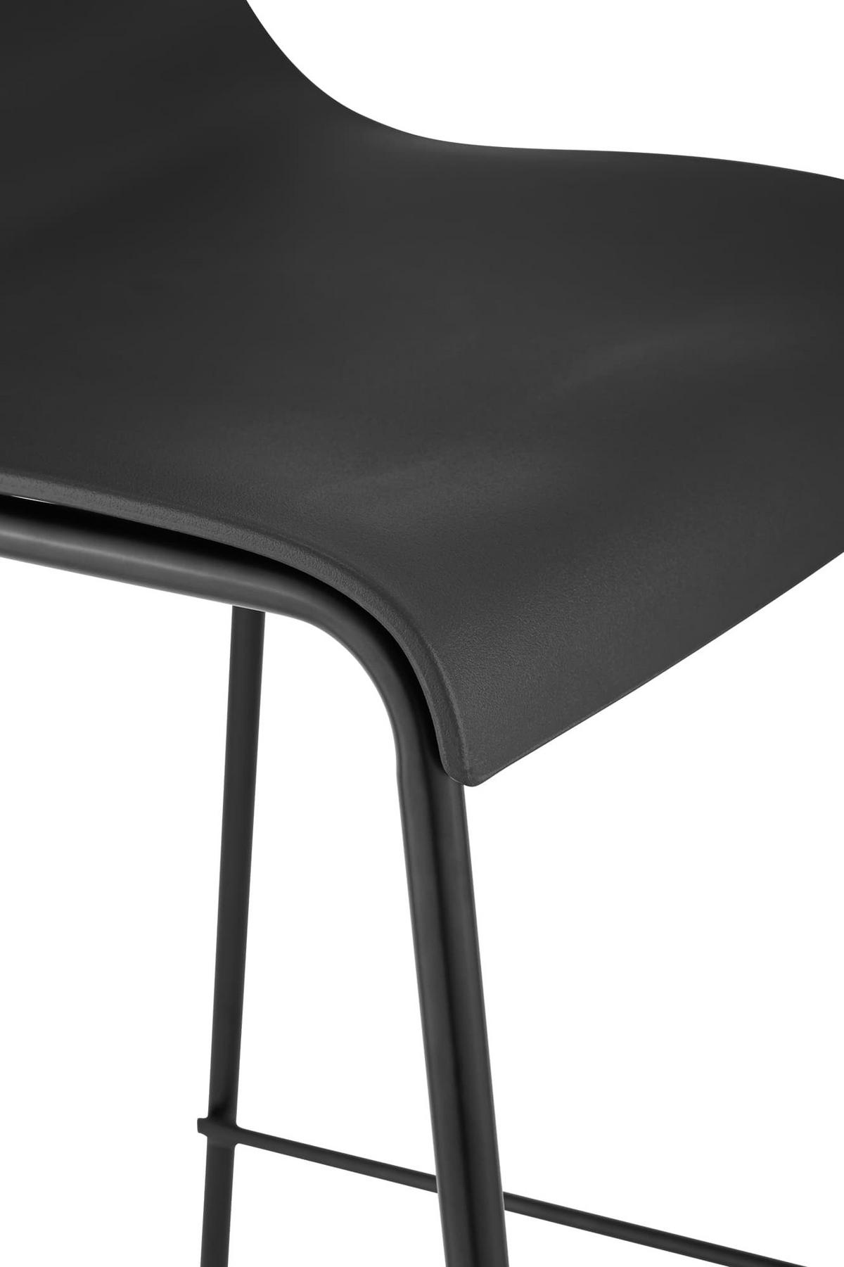 BARHOCKER Kunststoff Schwarz - Schwarz, Kunststoff/Metall (43/100/48cm) - CLP