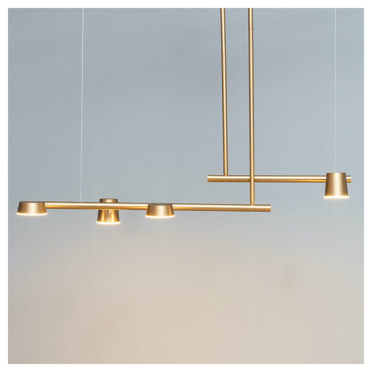 HÄNGELEUCHTE Pedri, Gold / Messing, 115cm - Goldfarben, Metall (100/30/100cm) - KOSILUM