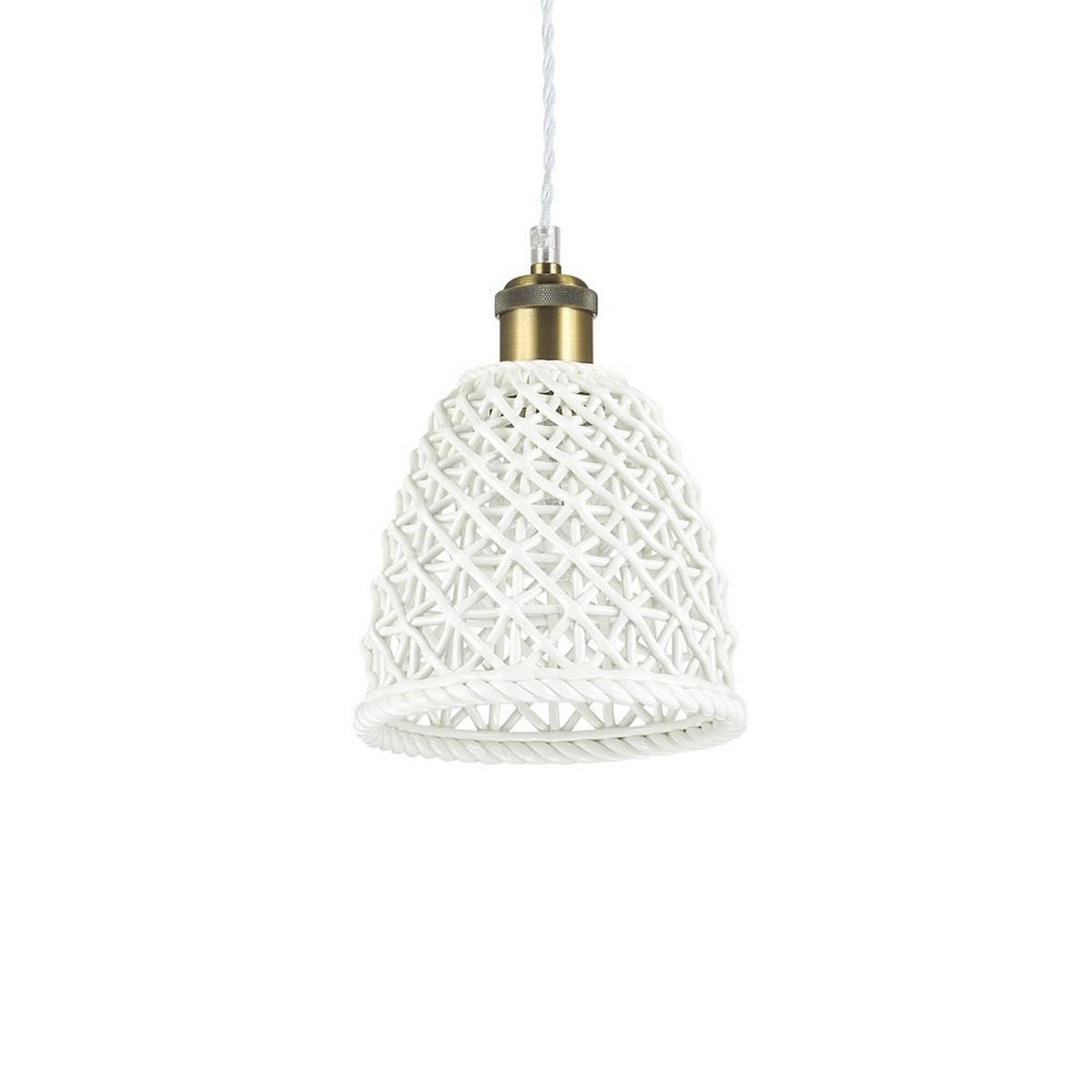 PENDELLEUCHTE Lugano Weiß - Weiß, Metall (8.5/8.5/31cm) - Ideal Lux