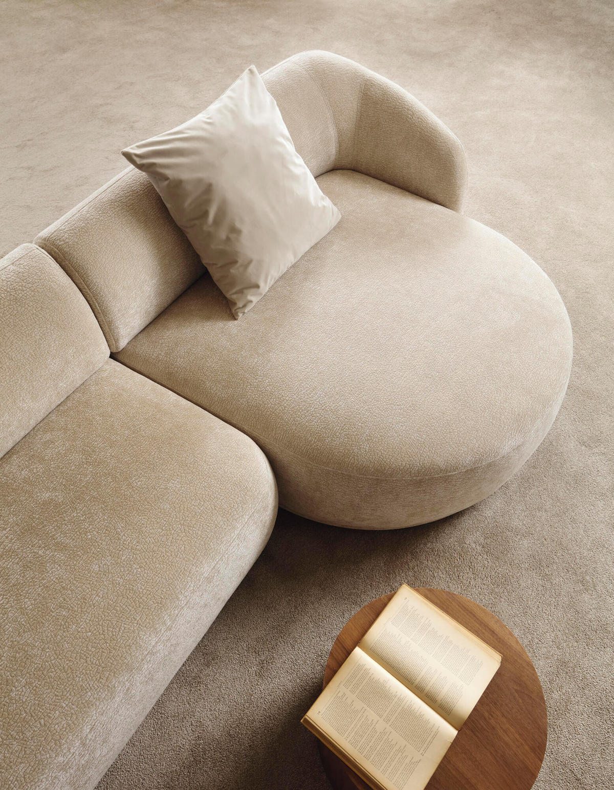 MODULSOFA NOBO Beige 144x147x75 cm - Beige, Textil (144/75/147cm) - FURNLUX
