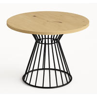 TISCH Artisan Eiche Reo Rund Metallbasis 75 cm - Braun, Holzwerkstoff (75/75/76cm) - Sepro Meble