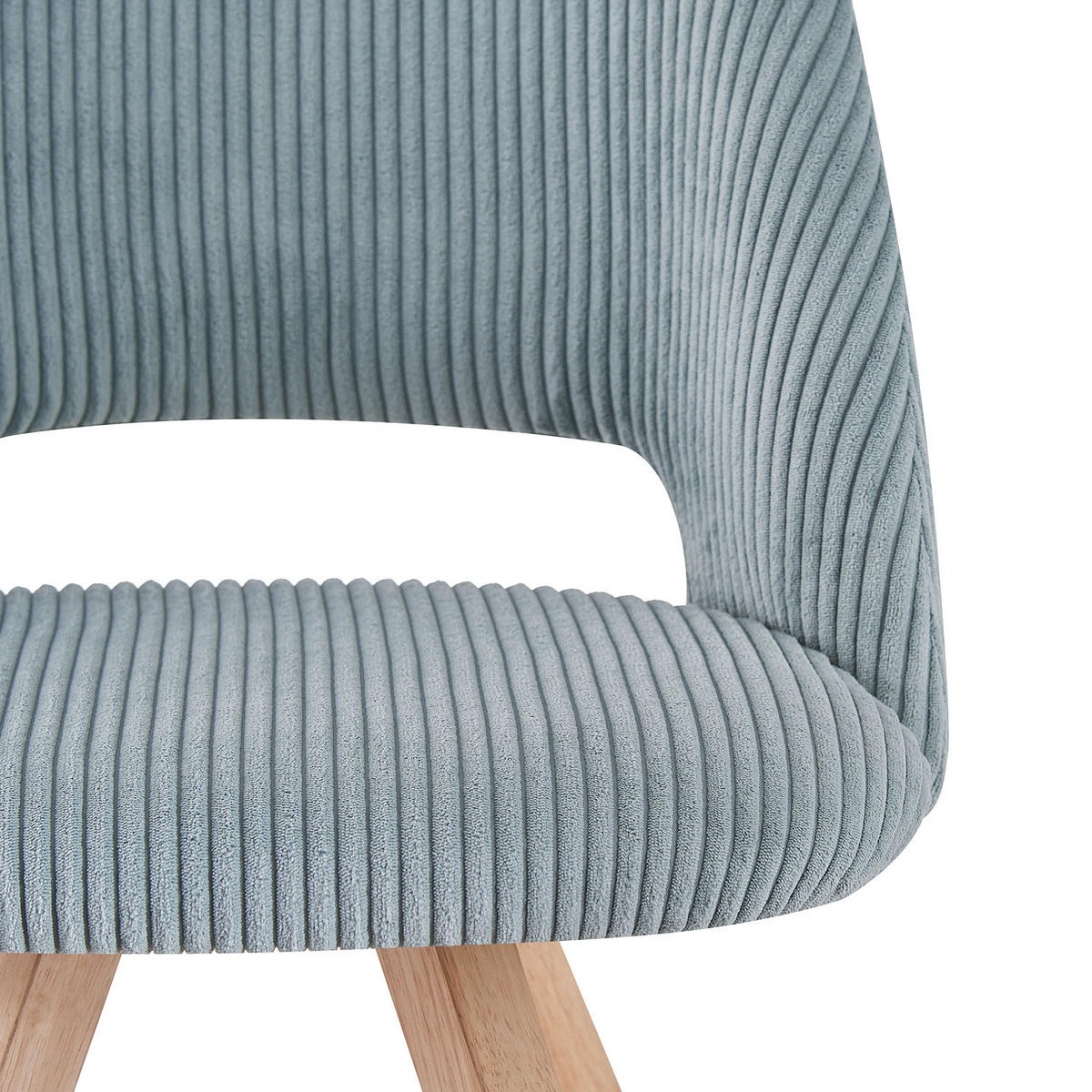 STUHL MARY Blau 2 Stück - Blau, Eichenholz/Textil (53/81/59cm) - B&D Home