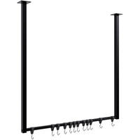 KLEIDERSTÄNDER 150x38x120-schwarz-Metall - Schwarz, Metall (80/80/7cm) - CLP