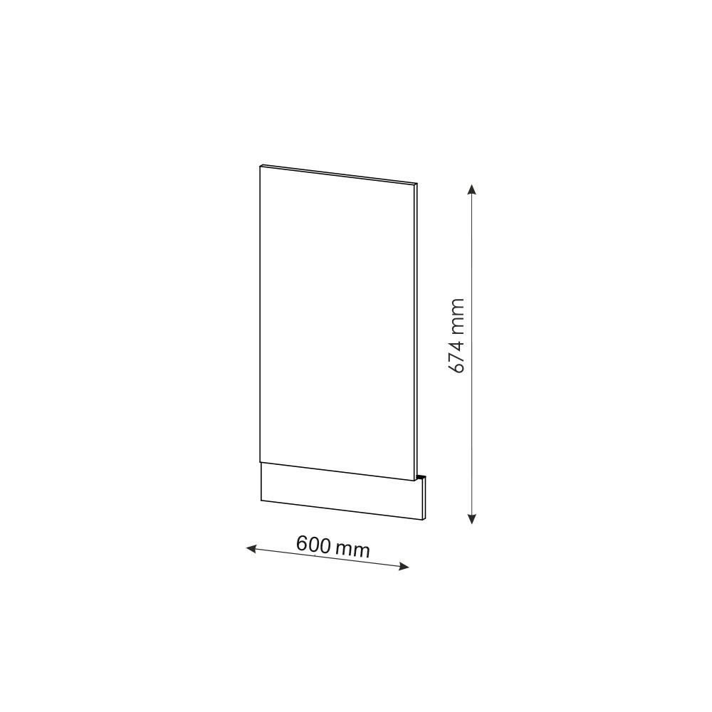 FRONTBLENDE Fame-Line Anthrazit-Gold 60 cm, AP Eiche - Anthrazit/Eiche Wotan, Holzwerkstoff (60/67.4/1.6cm) - Vicco