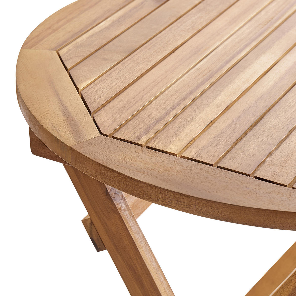BALKONTISCH Heller Holzfarbton Prossedi - Hellbraun, Holz (60/60/73cm) - Beliani