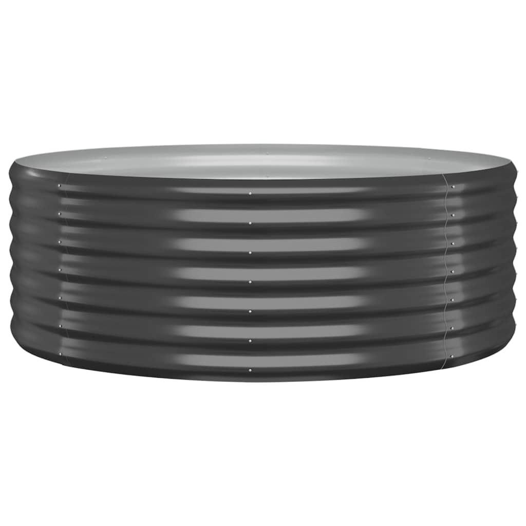 HOCHBEET Verzinkter Stahl 100x100x36 cm Anthrazit - Anthrazit, Metall (100/36/100cm) - furnicato