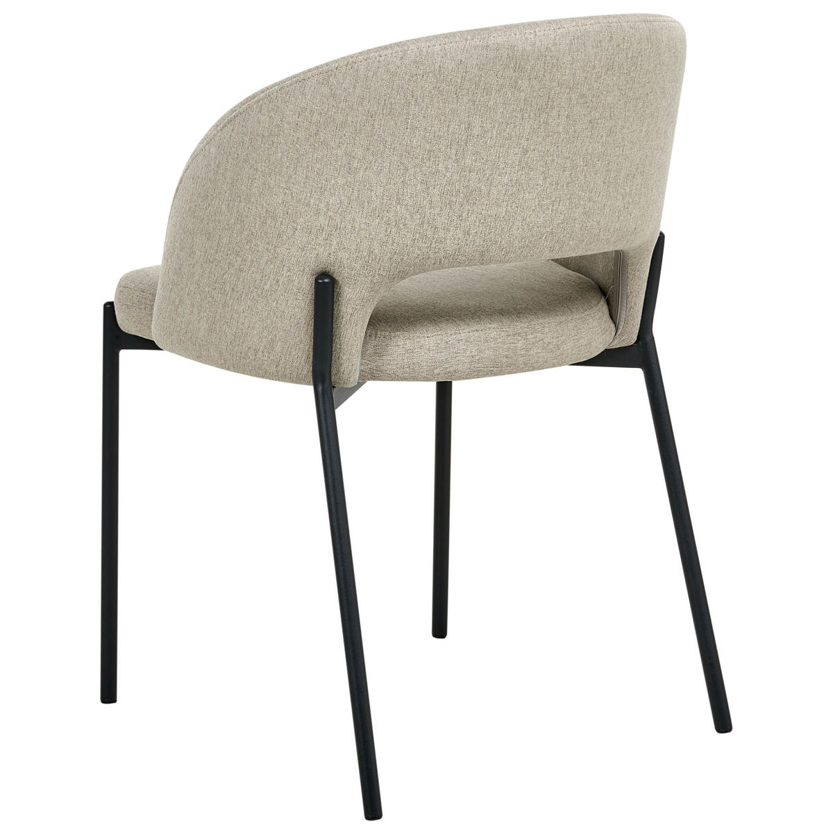 ESSZIMMERSTUHL 2er-Set Beige Penny - Sandfarben/Schwarz, Textil (46/76/50cm) - Beliani