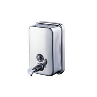 SEIFENSPENDER , 500-ml-Wandseifenspender - Silberfarben, Metall (11/10.5/18cm) - BELZ