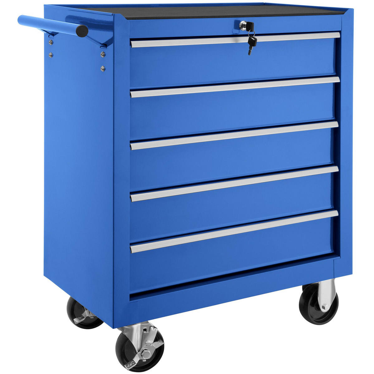 WERKZEUGWAGEN ,Rollen Ø 100 mm,blau - Blau, Metall (33/79/69cm) - tectake