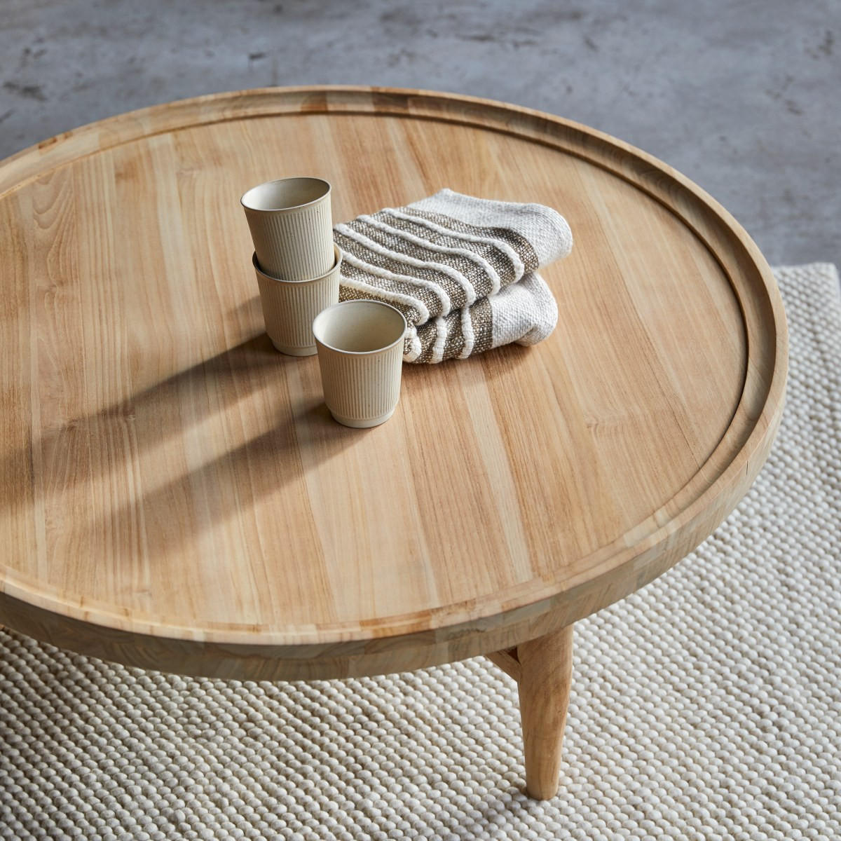 COUCHTISCH Milla Natur aus Teak - Naturfarben, Holz (90/90/35cm) - Tikamoon