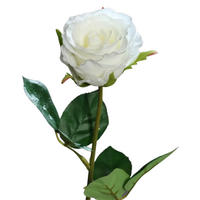 ROSEN Künstliche Rose - Ismene 48 cm, halboffen - Creme, Kunststoff (48cm) - aplanta
