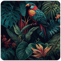 BADEMATTE Exotic - Grün, Kunststoff (53/53cm) - Sanilo