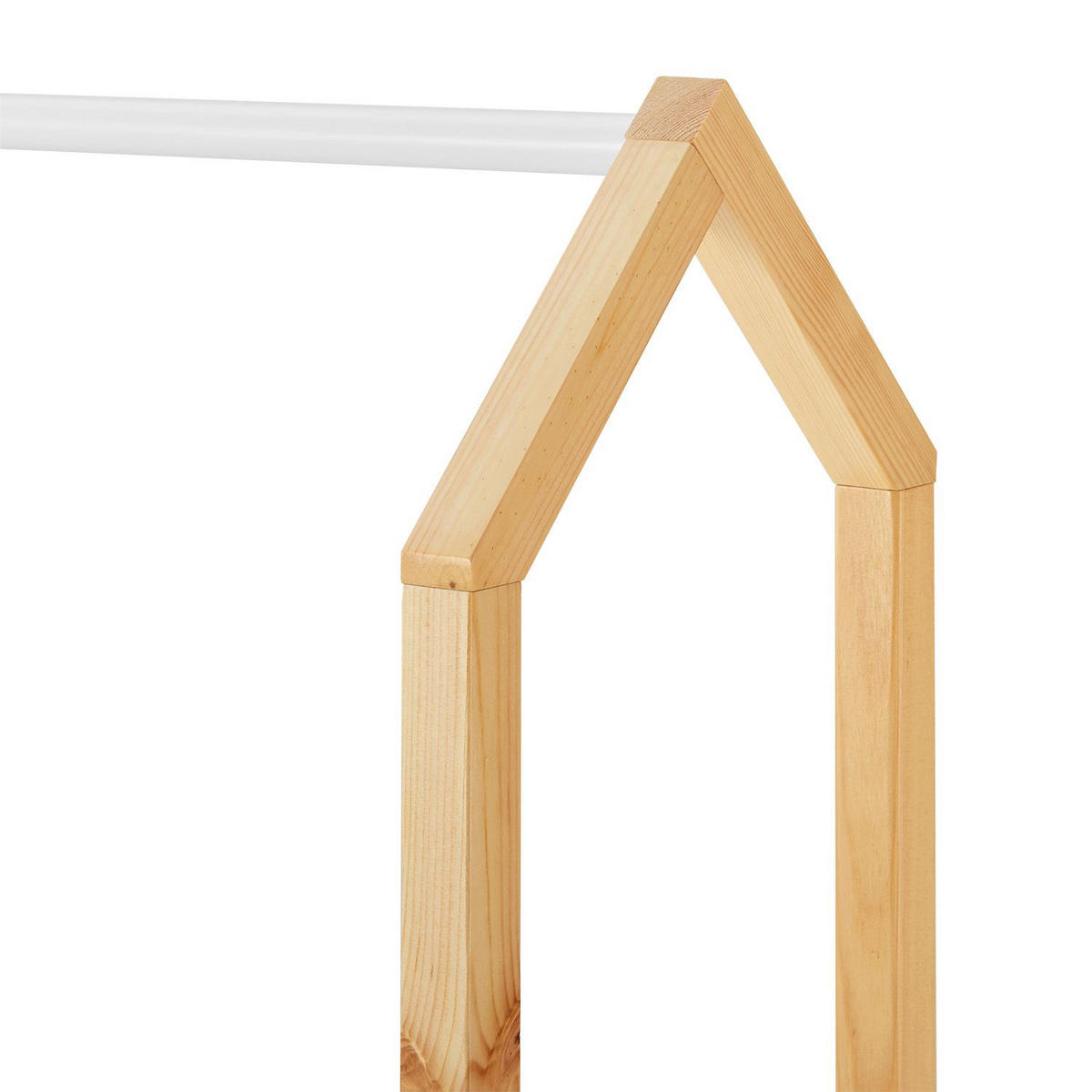KLEIDERSTÄNDER Filla mit großer Schublade - Weiß, Holz (30/30/80cm) - Juskys
