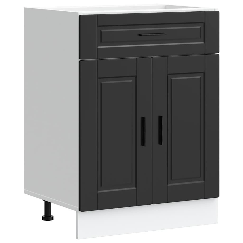 vidaXL Küchenunterschrank Schwarz 60x81.5x46 cm