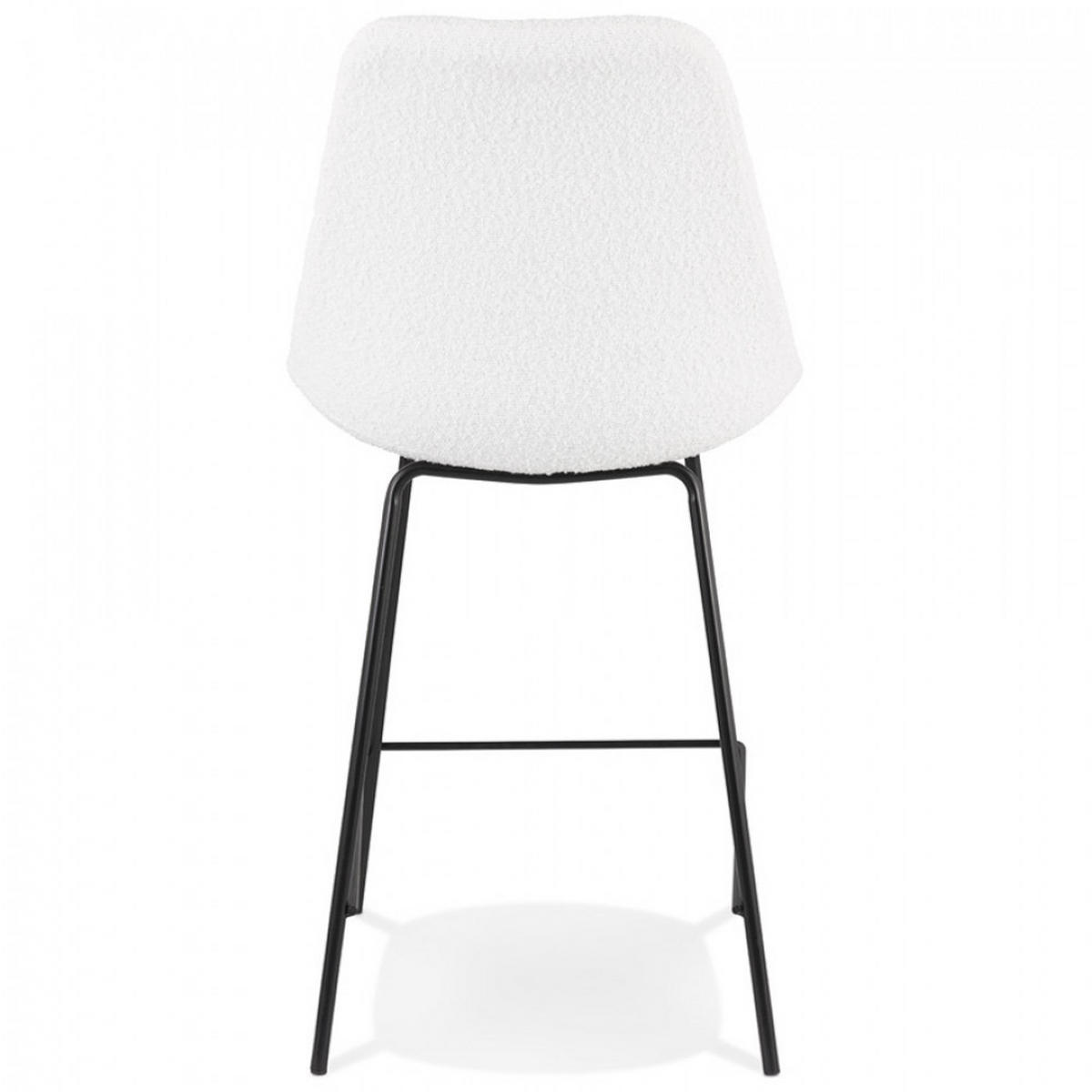 BARHOCKER Weiß 45x105x49cm - Schwarz/Weiß, Textil/Metall (45/105/49cm) - AlterEgo