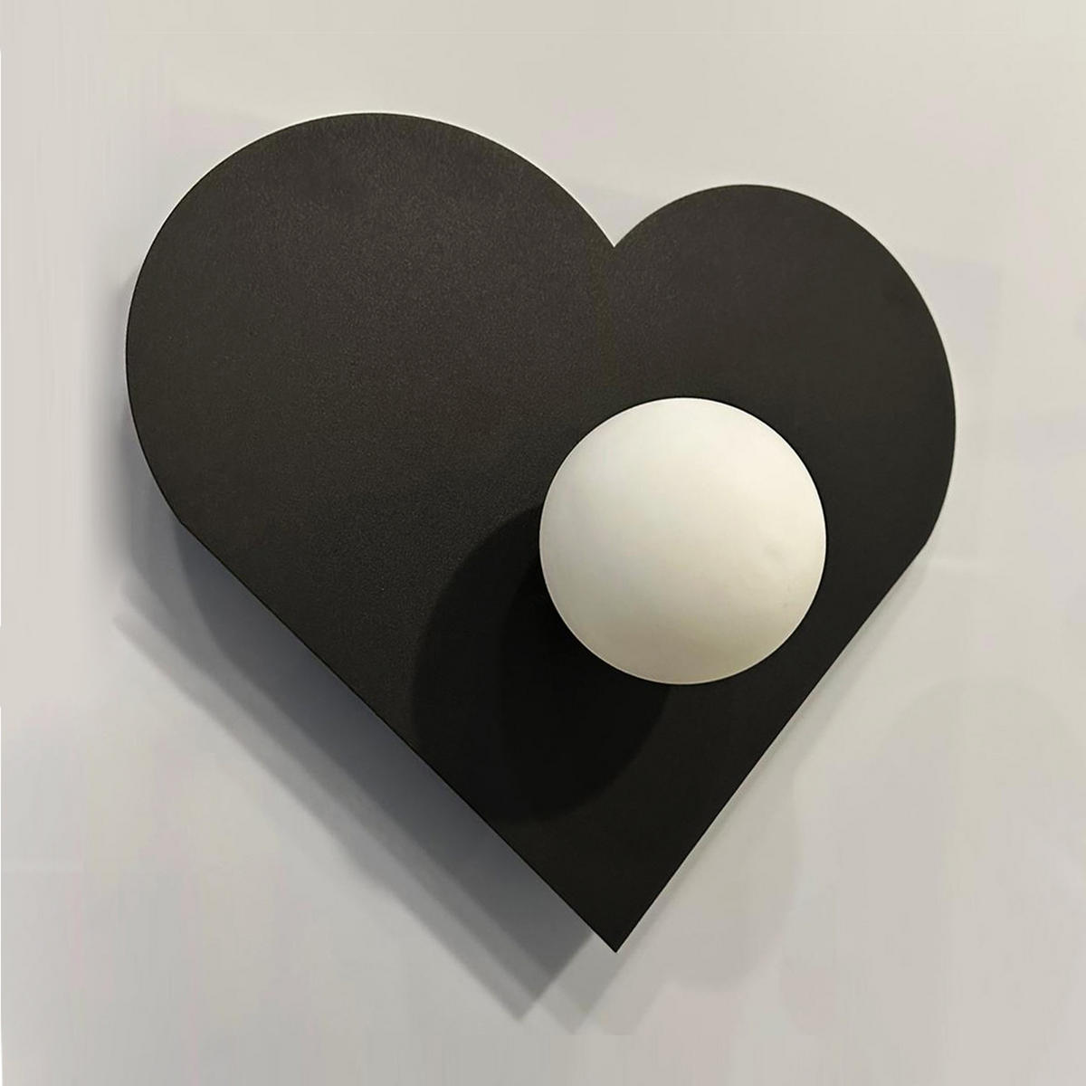 WANDLEUCHTE Innen 35 cm - Schwarz, Glas/Metall (35/31cm) - Bamyum