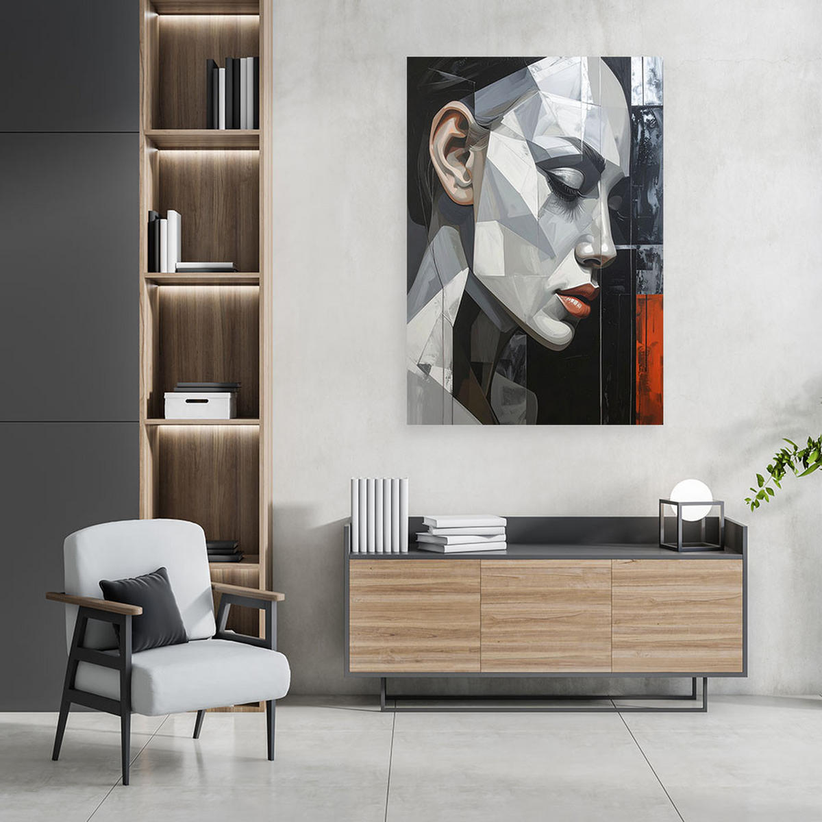 LEINWANDBILD Menschen & Charaktere 60x90cm - Grau, Textil (60/90cm) - Feeby