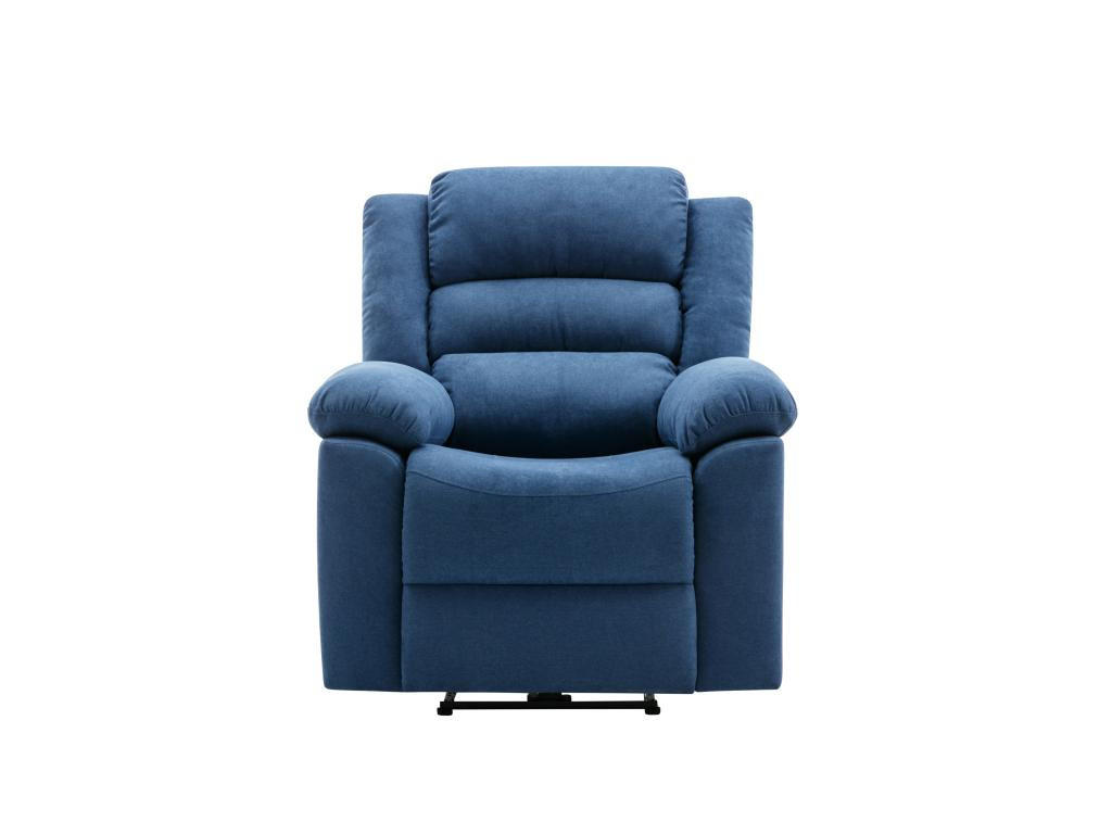 RELAXSESSEL elektrisch - Stoff - Blau - BUROLO - Blau, Textil (95/103/92cm) - Vente-Unique