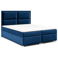 BOXBETT mit Bettkasten Trinity K-11 Bonellfederkern - Blau, Holz/Holzwerkstoff (140/200cm) - Best For Home