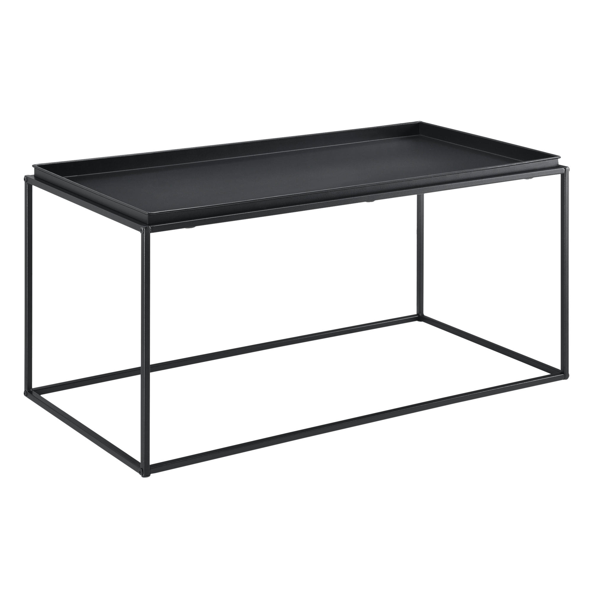 COUCHTISCH Nyker 100/50/47 - Schwarz, Metall (50/100/47cm) - [en.casa]