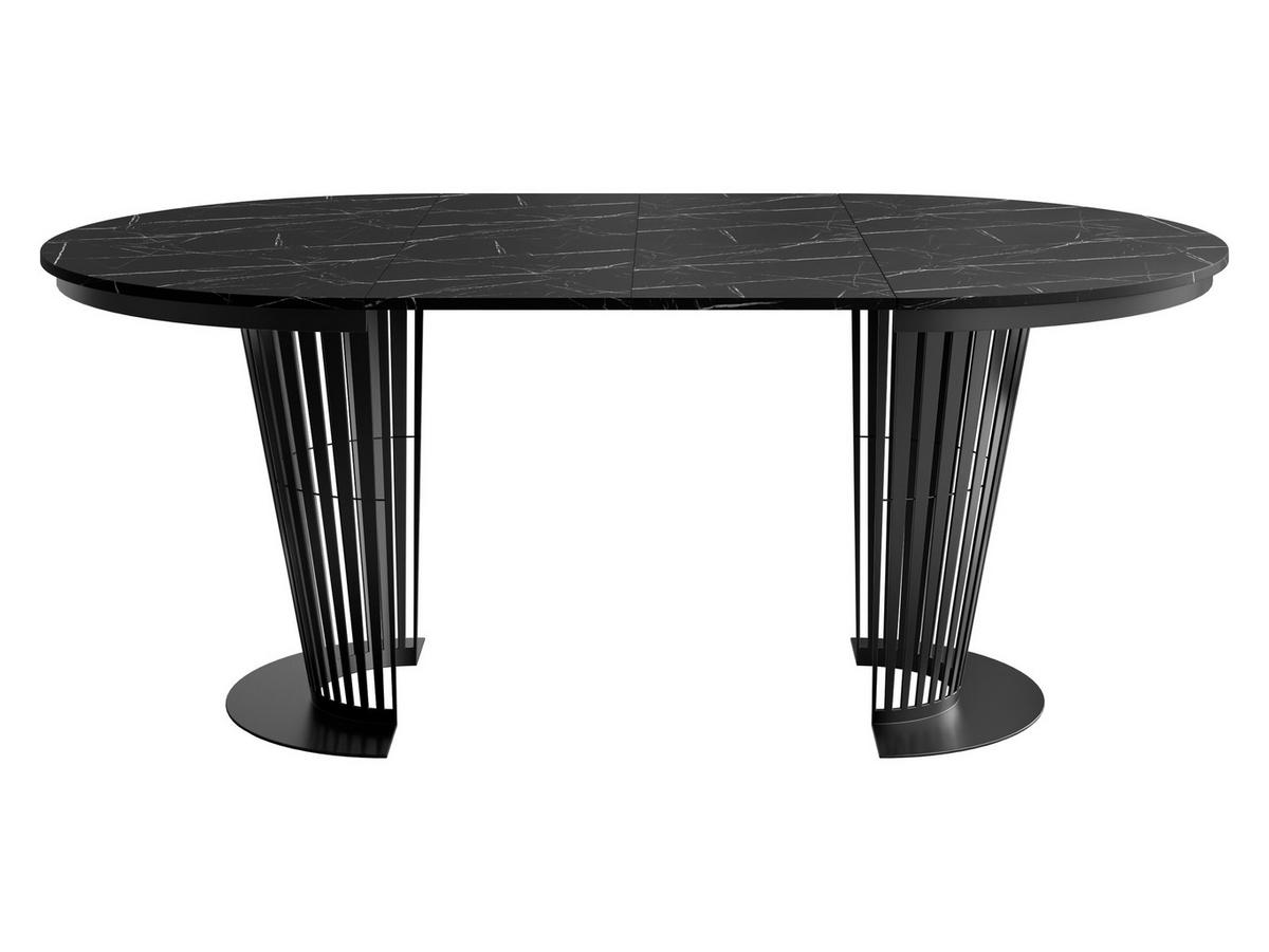 ESSTISCH Elantra 100 - Schwarz, Holzwerkstoff/Metall (100/100/76cm) - MIRJAN24