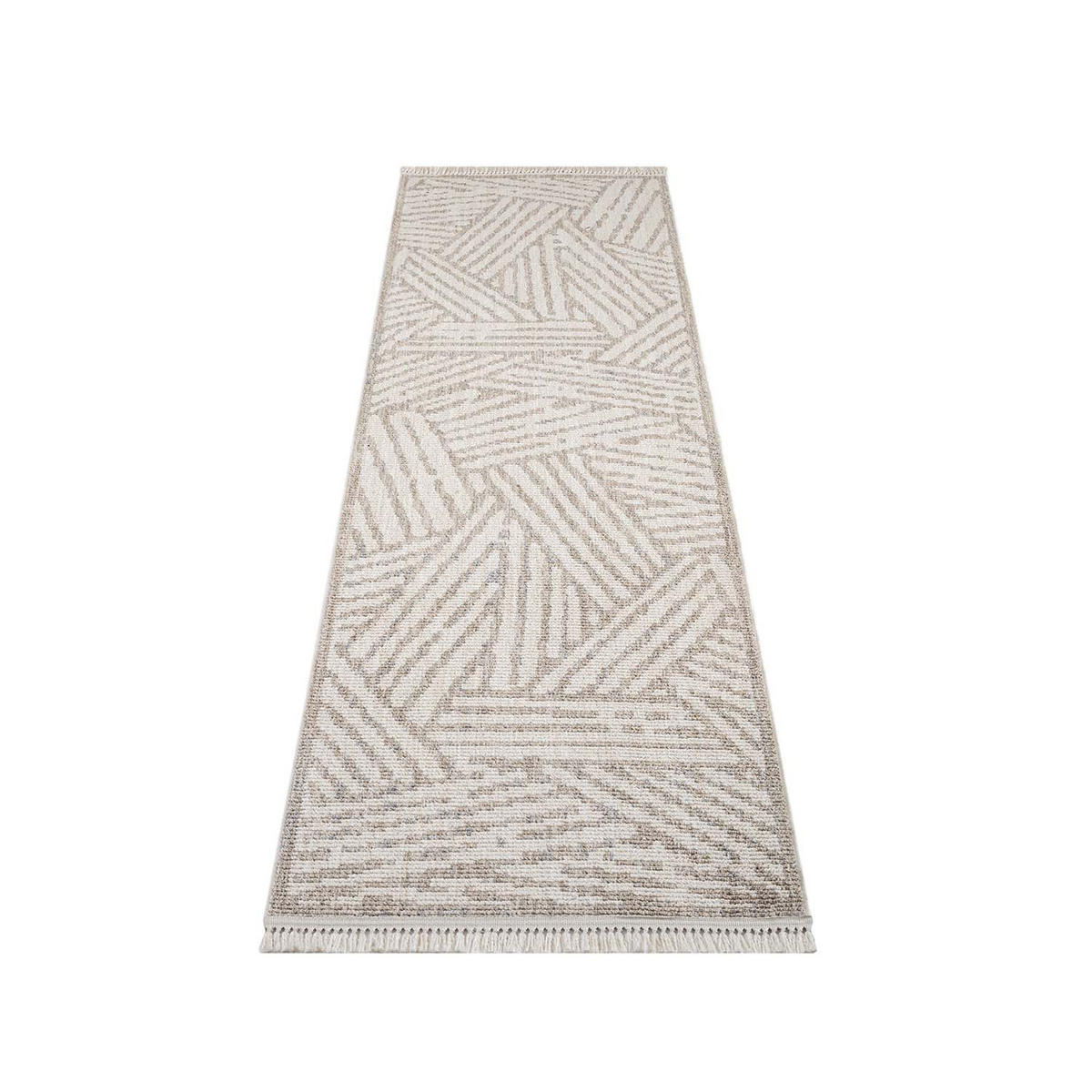 KURZFLOR-TEPPICH Clasico 9161 Beige 80x300 cm - Beige, Textil (80/300cm) - carpet city