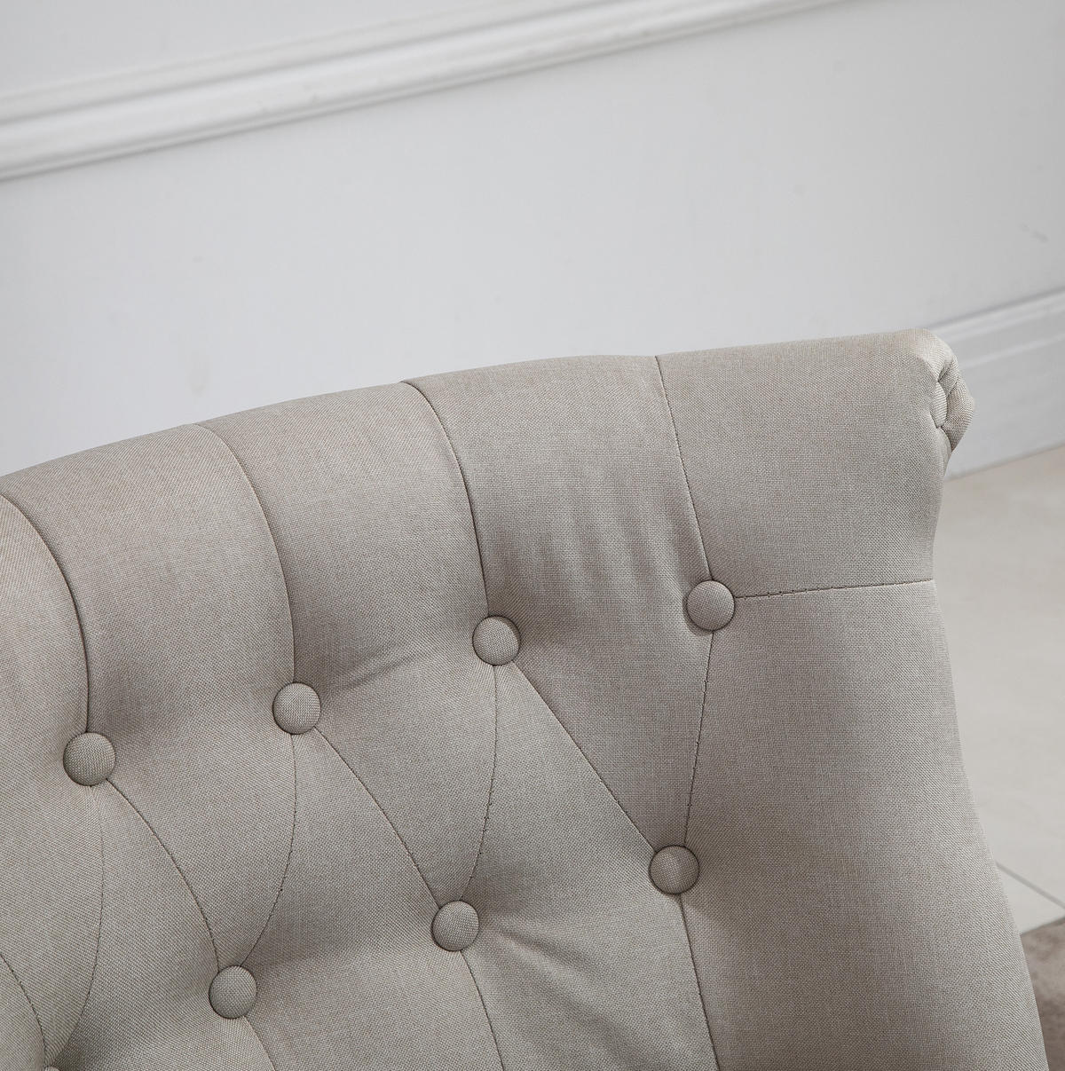 SESSEL 67/78/67 cm Beige aus Linen mit verstellbaren Fußpolstern - Beige, Textil (67/78/67cm) - OKMYHOME