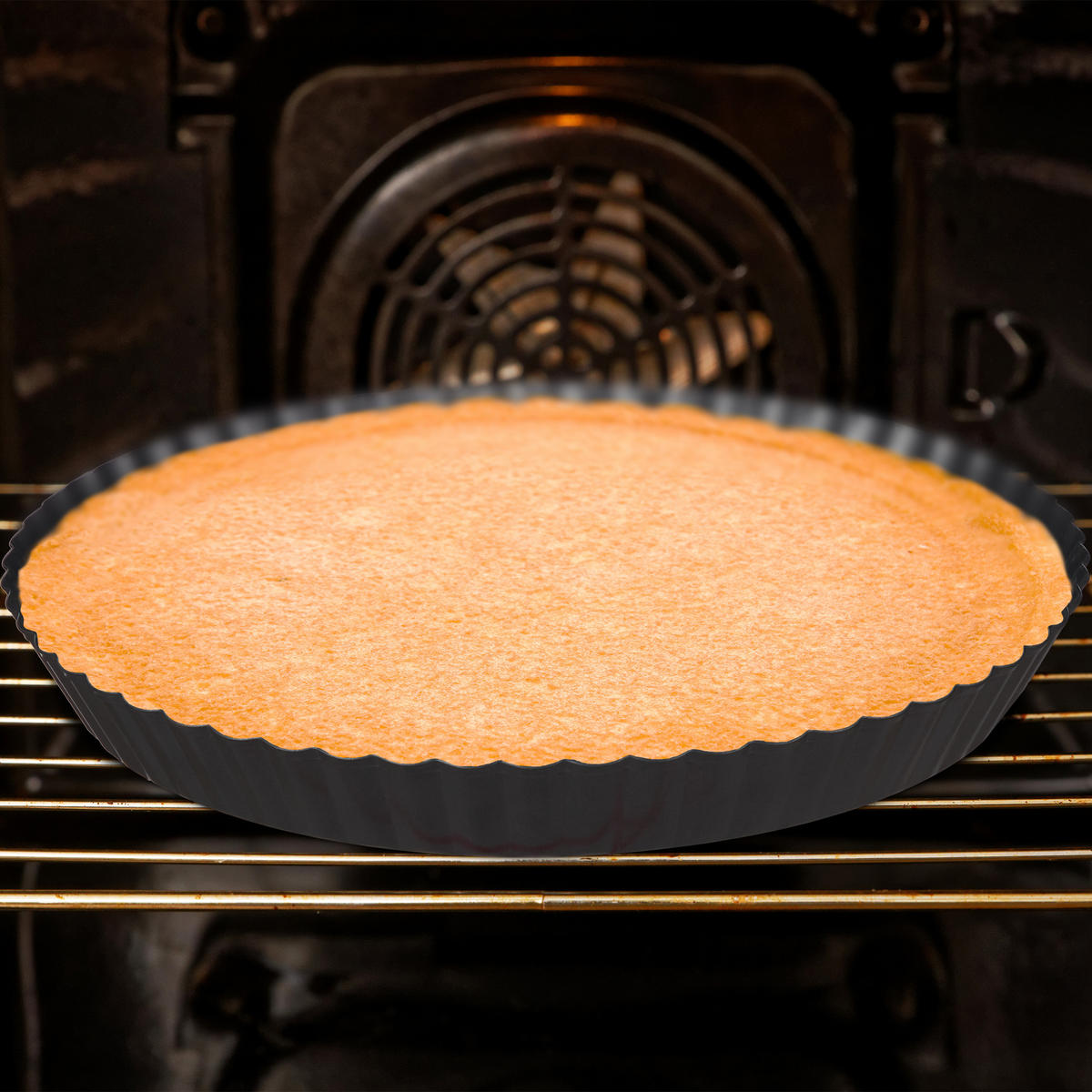 3XFORMA na ovocné koláče - antracitová, kov (28/3cm) - Relaxdays