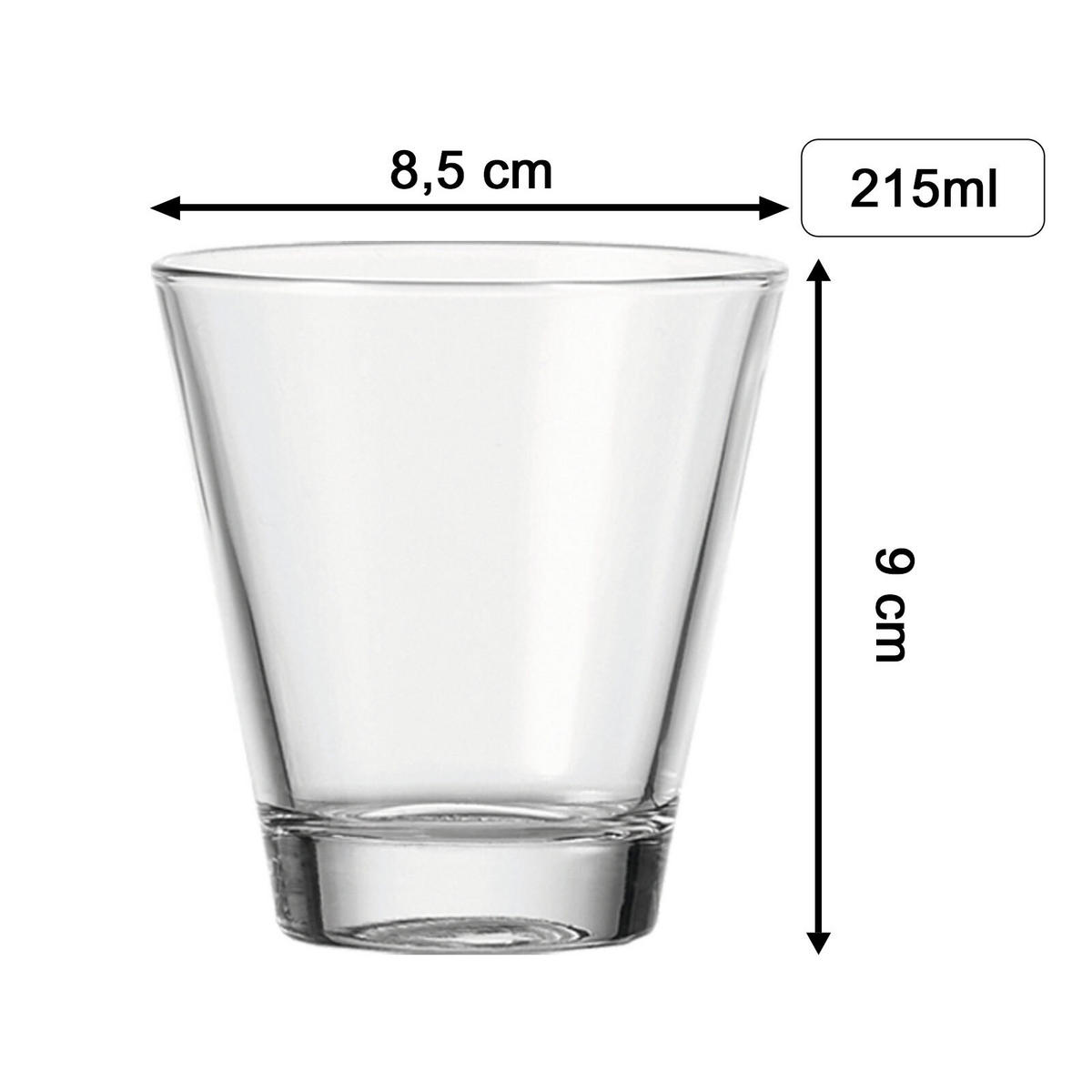 KINDERBECHER Baustellenfahrzeuge transparent 215 ml 3er Set - Transparent, Glas (0.215L) - LUXENTU