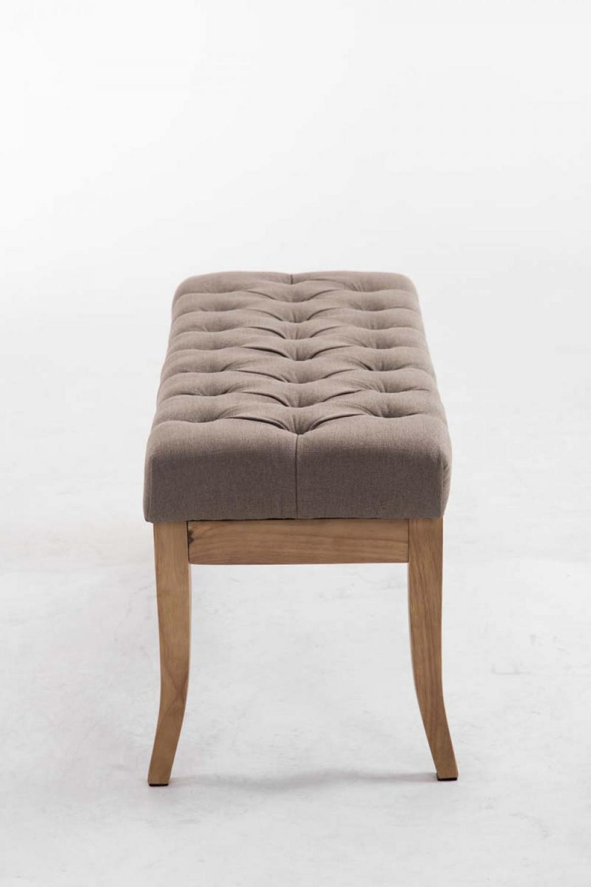 SITZBANK 100/38 cm Stoff taupe - Taupe/Naturfarben, Holz/Textil (100/46/38cm) - CLP