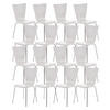 BESUCHERSTUHL 16er Set Holz weiß - Weiß, Holz/Metall (43/84/50cm) - CLP