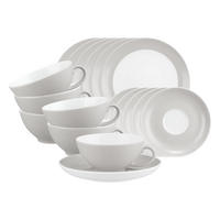 TEESERVICE Liberty Pure Colors New Grey 18er Set - Grau, Keramik (1/1/1cm) - Seltmann Weiden